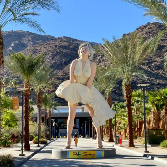 palm springs statue of Marilyn Monroe