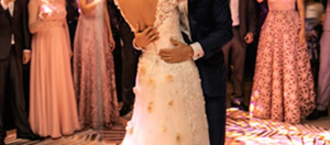 Bride and groom dancing their first dance